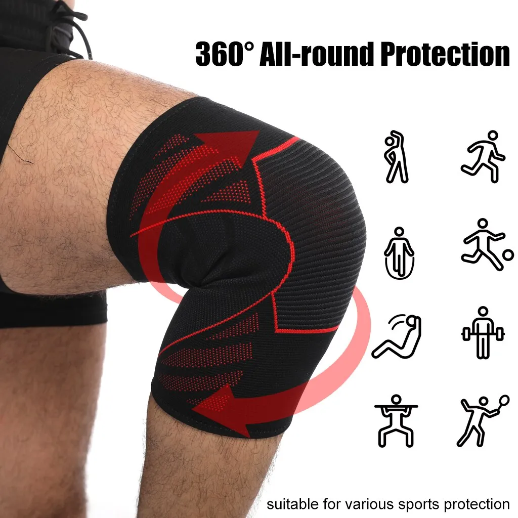 1 PC Elastic Knee Pads for Sports Gym Fitness Gear Nylon Kneepad