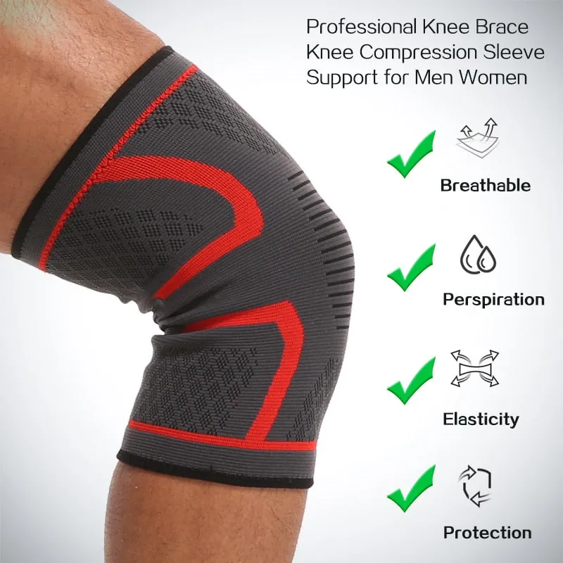 1 PC Elastic Knee Pads Nylon Sports Fitness Kneepad