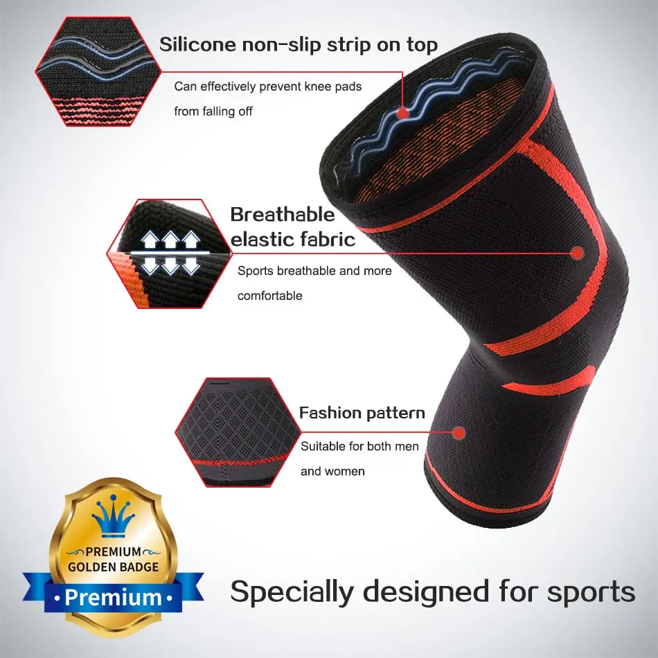 1 PC Elastic Knee Pads Nylon Sports Fitness Kneepad