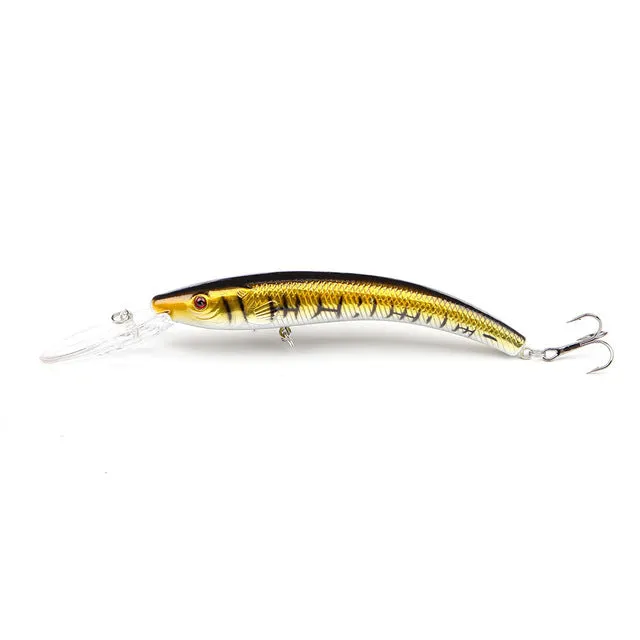 15.5cm 15.3g Minnow Fishing Lure Hard Artificial Swim Baits 3D Eye Swimbait Crankbait Artificial Bait Lures 4# Hook