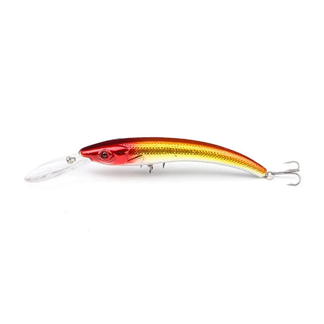 15.5cm 15.3g Minnow Fishing Lure Hard Artificial Swim Baits 3D Eye Swimbait Crankbait Artificial Bait Lures 4# Hook