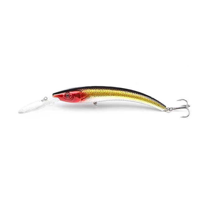 15.5cm 15.3g Minnow Fishing Lure Hard Artificial Swim Baits 3D Eye Swimbait Crankbait Artificial Bait Lures 4# Hook