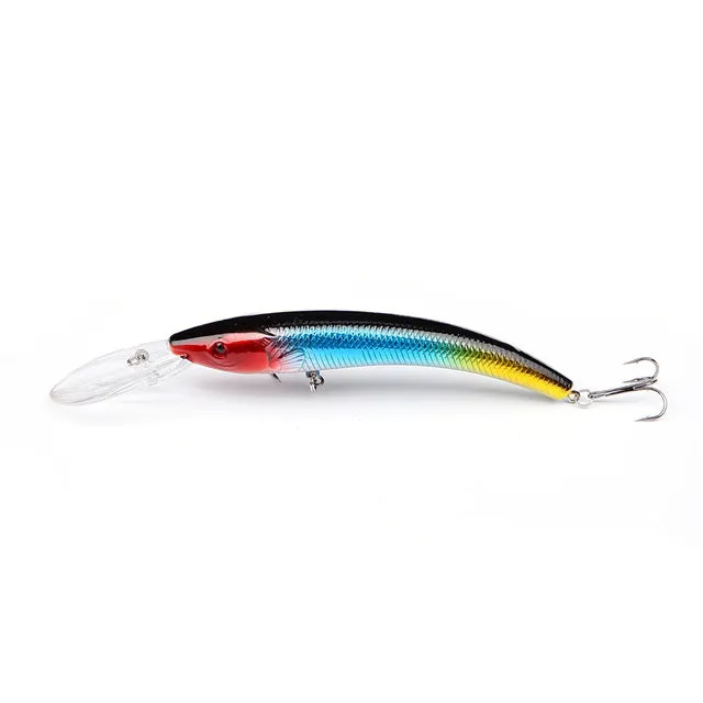 15.5cm 15.3g Minnow Fishing Lure Hard Artificial Swim Baits 3D Eye Swimbait Crankbait Artificial Bait Lures 4# Hook