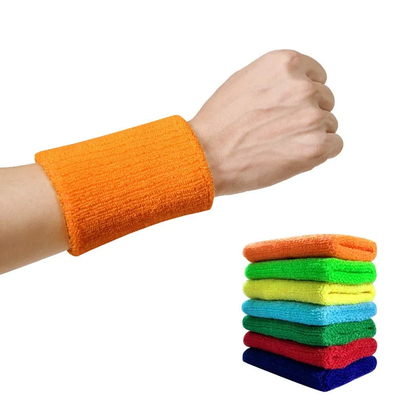 1PC Colorful Cotton Unisex Sport Sweatband Wristband