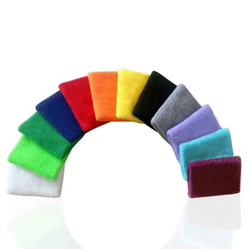 1PC Colorful Cotton Unisex Sport Sweatband Wristband