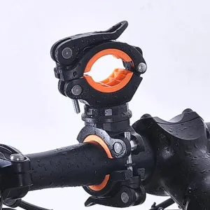 360 Degree Rotation Cycling Bike Bicycle Flashlight Torch Mount LED Head Front Light Holder Clip Bicycle Accessories