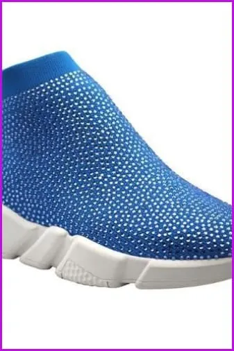 7 Colors Rhinestone Crystal Sock Boots Sneakers F175