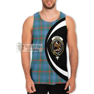 Agnew Ancient Tartan Men's Tank Top with Family Crest Circle Style