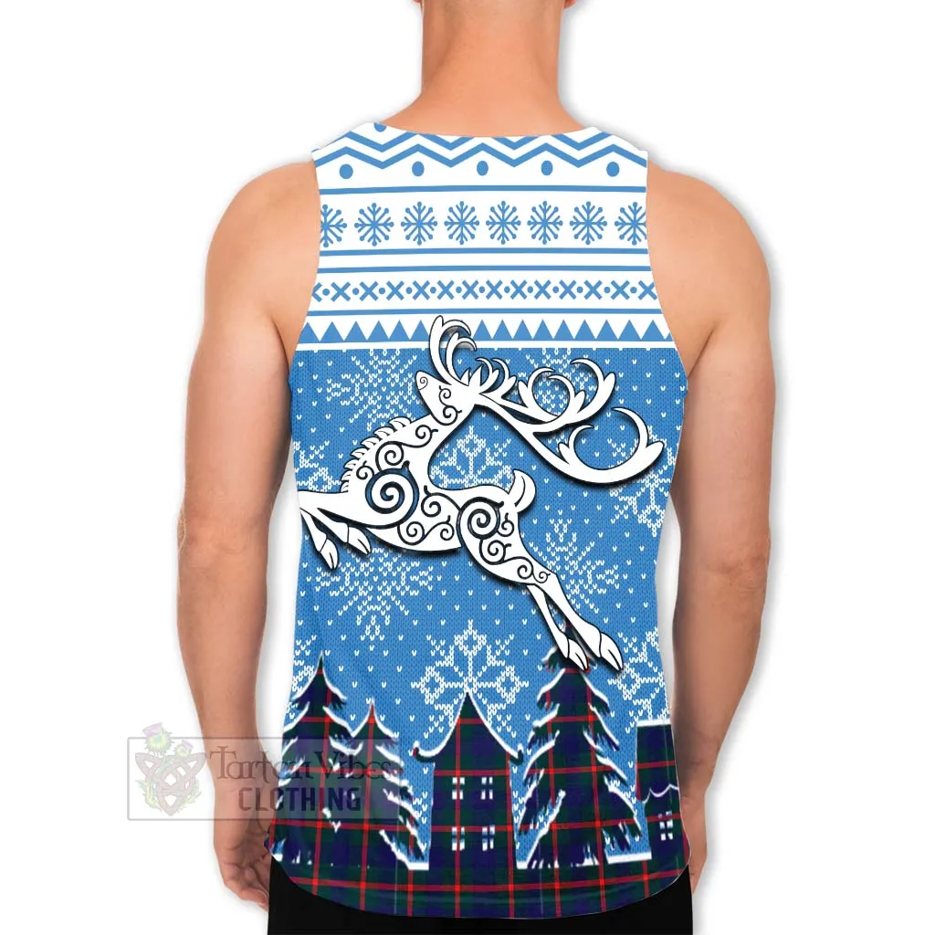 Agnew Clan Christmas Men's Tank Top Celtic Reindeer Style