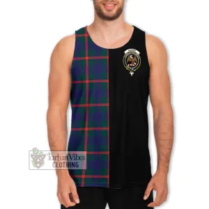 Agnew Tartan Men's Tank Top with Family Crest and Half Of Me Style