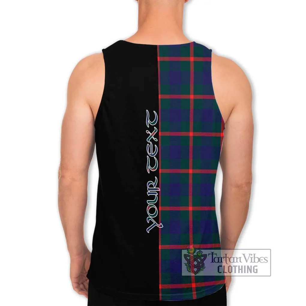 Agnew Tartan Men's Tank Top with Family Crest and Half Of Me Style