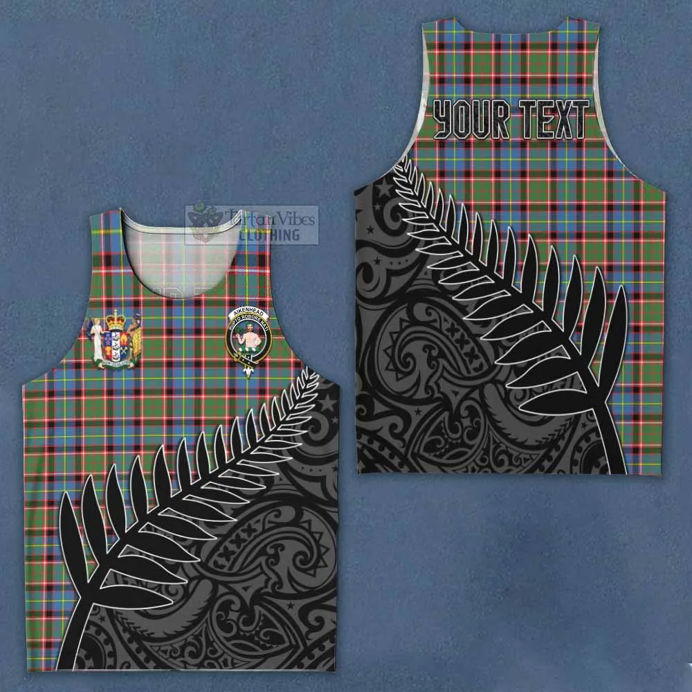 Aikenhead Crest Tartan Men's Tank Top with New Zealand Silver Fern Half Style