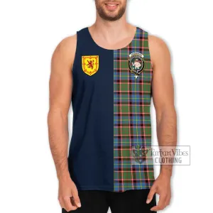 Aikenhead Tartan Men's Tank Top Alba with Scottish Lion Royal Arm Half Style