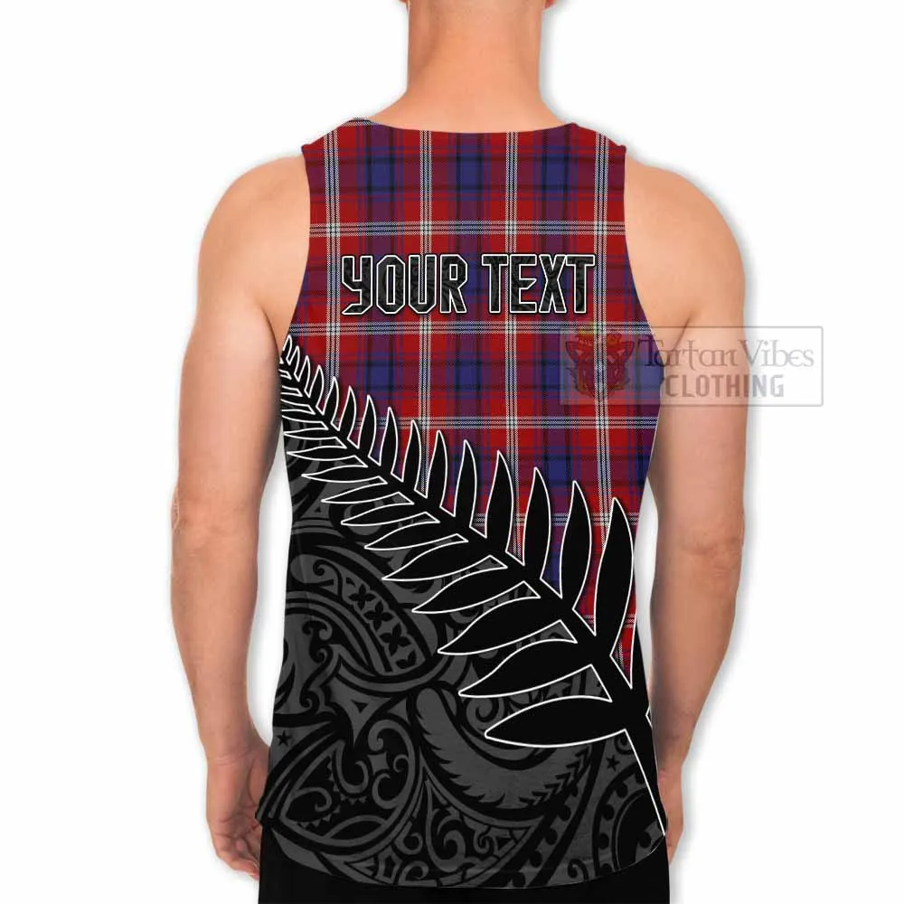 Ainslie Crest Tartan Men's Tank Top with New Zealand Silver Fern Half Style