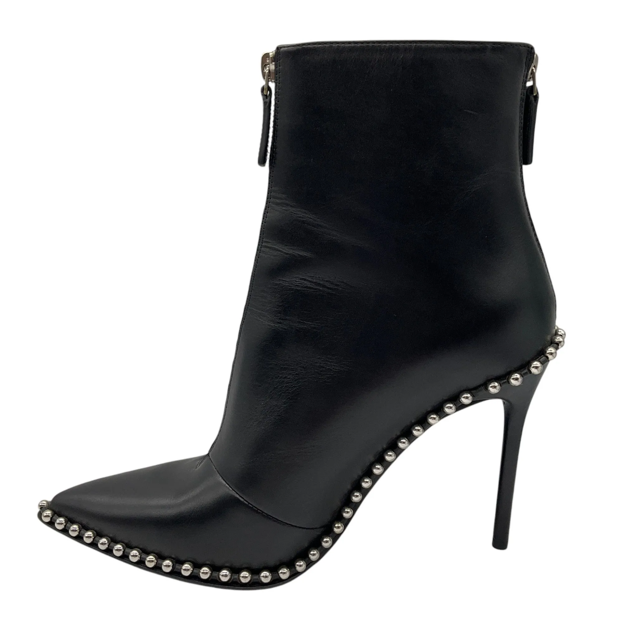 Alexander Wang Black / Silver Studded Leather Ankle Boots