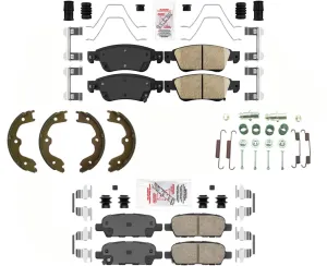 AmeriPLATINUM Ceramic Pads Hardware, boots Brake Pads For Infiniti Q60 2014-15