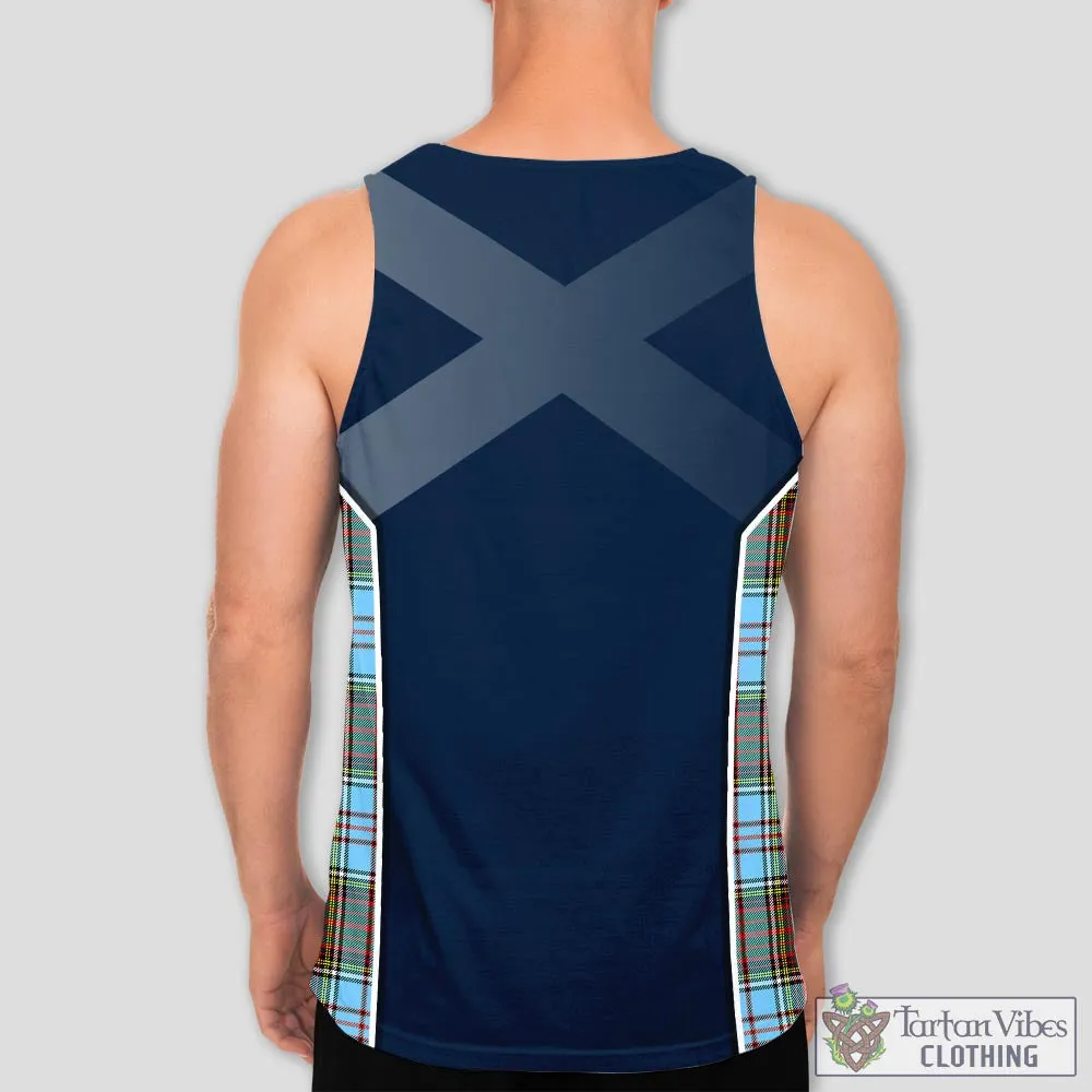 Anderson Ancient Tartan Men's Tanks Top with Family Crest and Scottish Thistle Vibes Sport Style