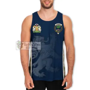 Anderson Dress Tartan Men's Tank Top with Family Crest and Lion Rampant Vibes Sport Style