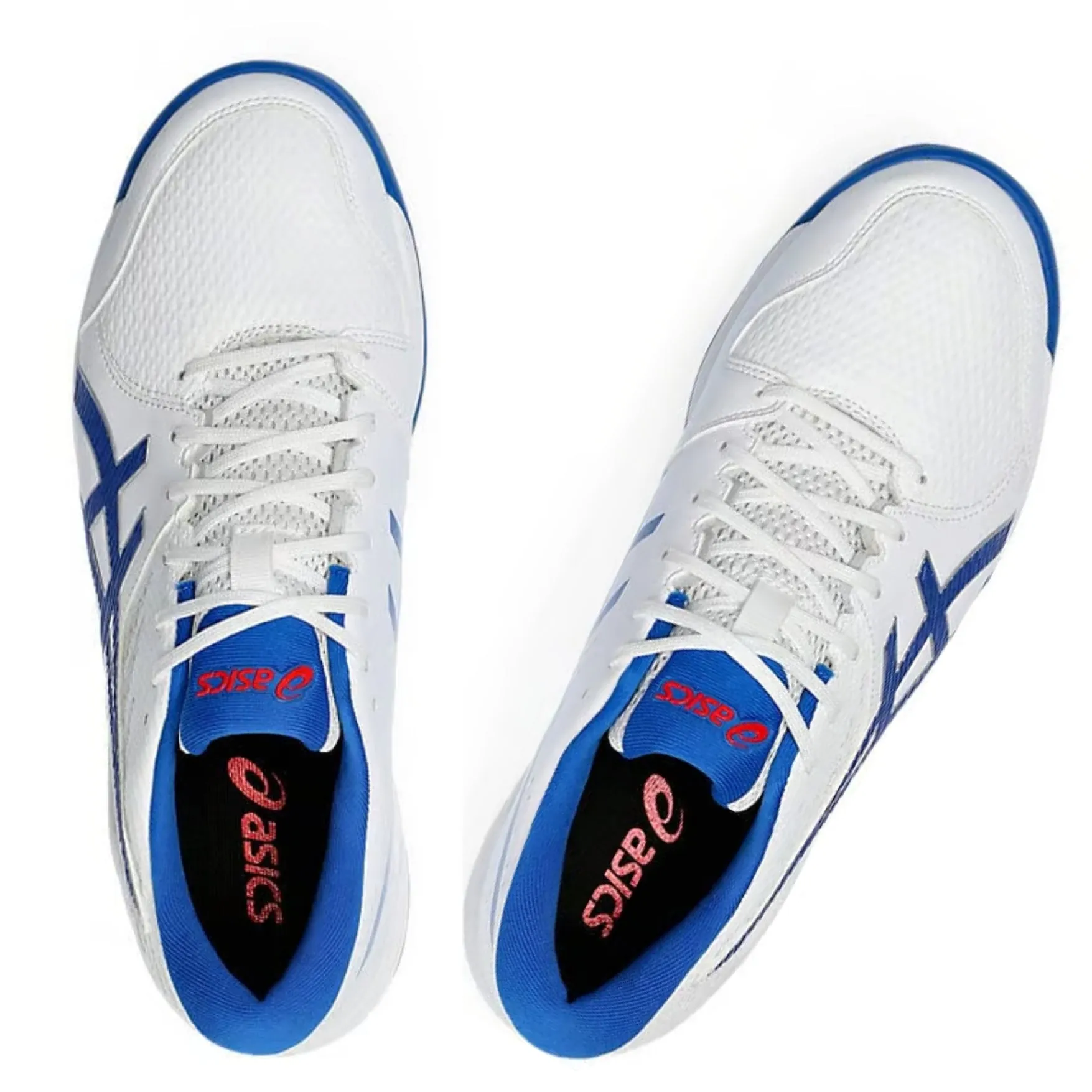 Asics Shoes, Gel-Peake 2, Cricket Shoes White Tuna Blue 2024 Model