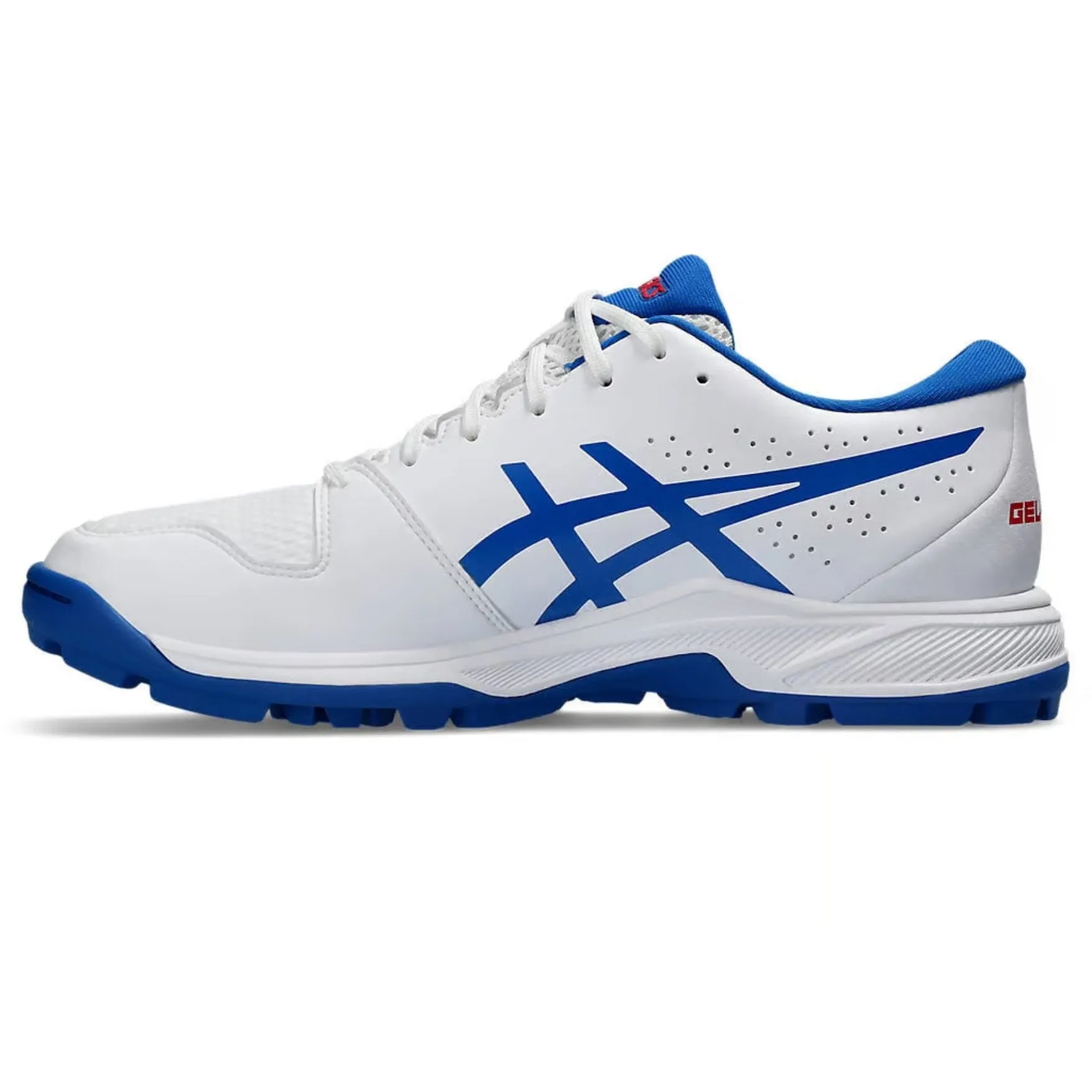 Asics Shoes, Gel-Peake 2, Cricket Shoes White Tuna Blue 2024 Model