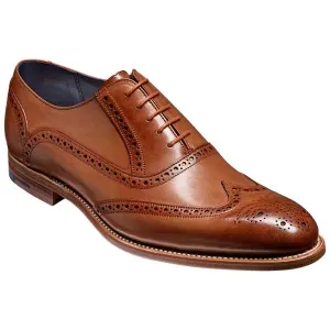 BARKER Valiant Shoes - Mens Brogue - Brown Hand Painted