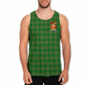 Bateman Irish Clan Tartan Men's Tank Top with Coat of Arms