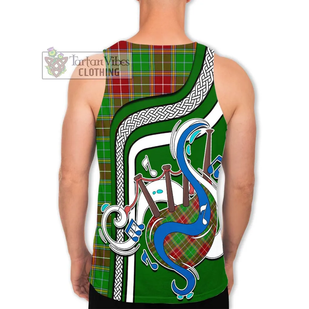 Baxter Modern Tartan Men's Tank Top with Epic Bagpipe Style