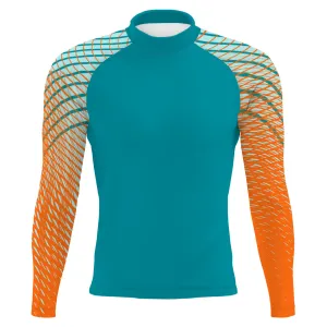 Bengal Stripes - Men's Surf UPF50  Long Sleeve Rash Guard