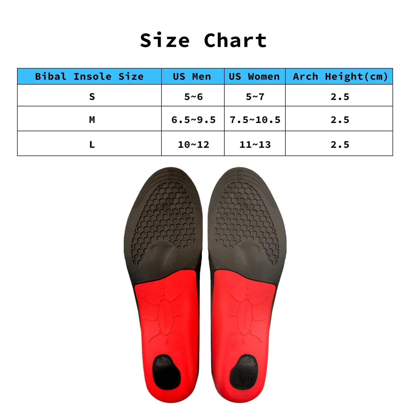 Bibal Insole 4X Pair M Size Full Whole Insoles Shoe Inserts Arch Support Foot Pads