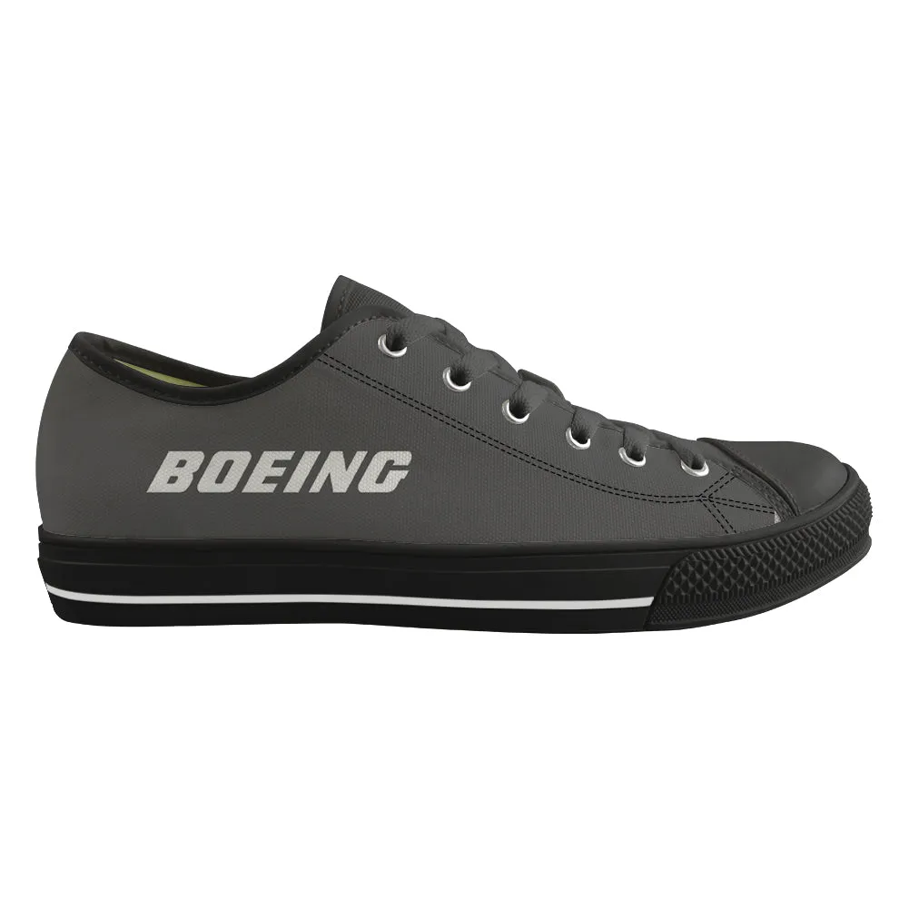 Boeing & Text Designed Canvas Shoes (Men)