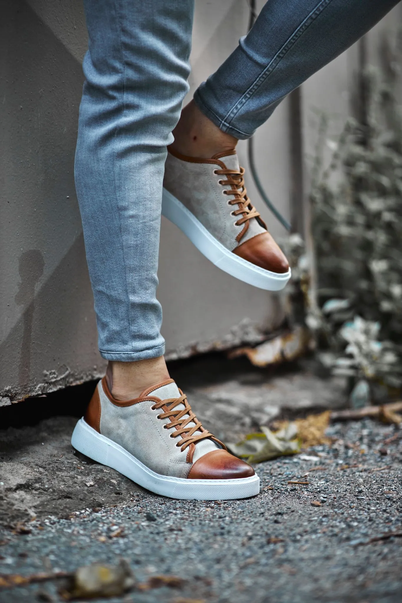 Bojoni Prince Eva Sole Leather Beige Sneakers