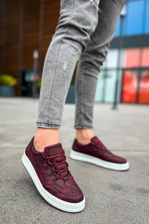 CH040 Men's Unisex Orthopedics Burgundy-White Sole Casual Sneaker Sports Shoes