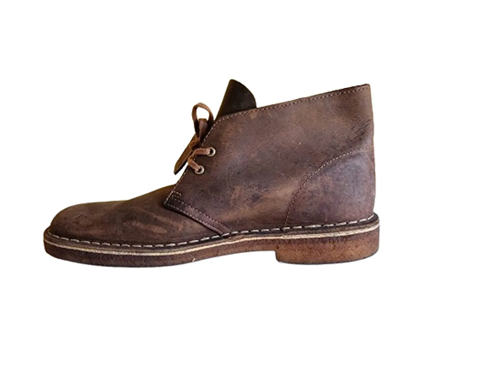 Clarks Leather Brown Beeswax Boys Desert Boots