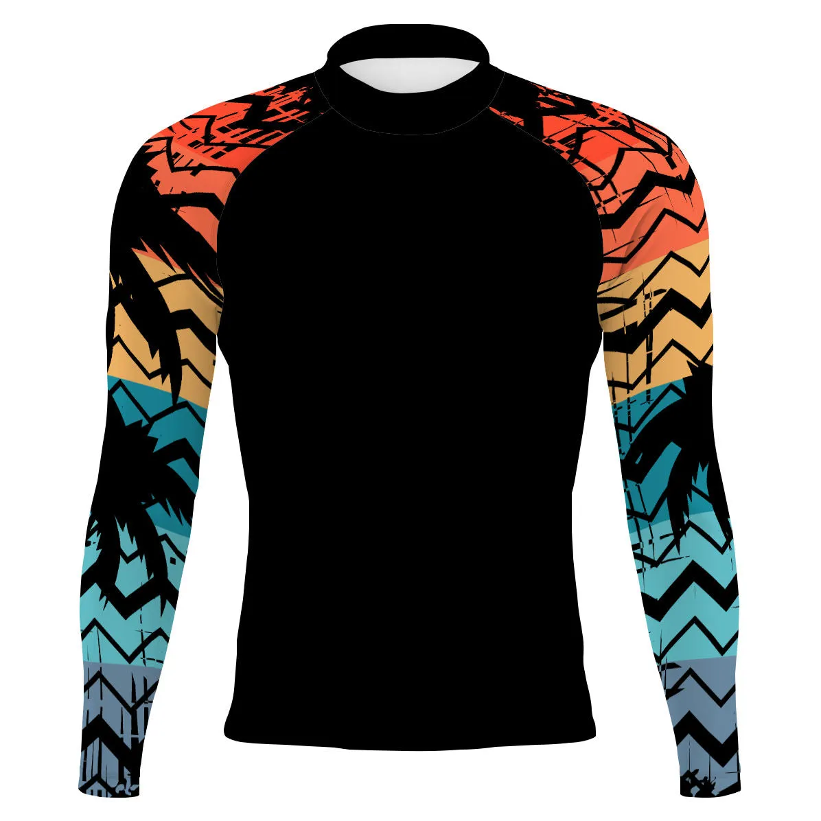 Colored Palms - Men's Surf UPF50  Long Sleeve Rash Guard