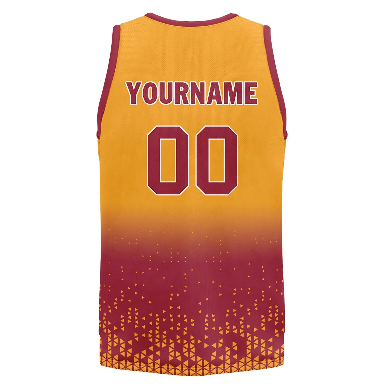 Custom Yellow Orange Fade Fashion Sports Uniform Basketball Jersey BBJ01-D020102-10