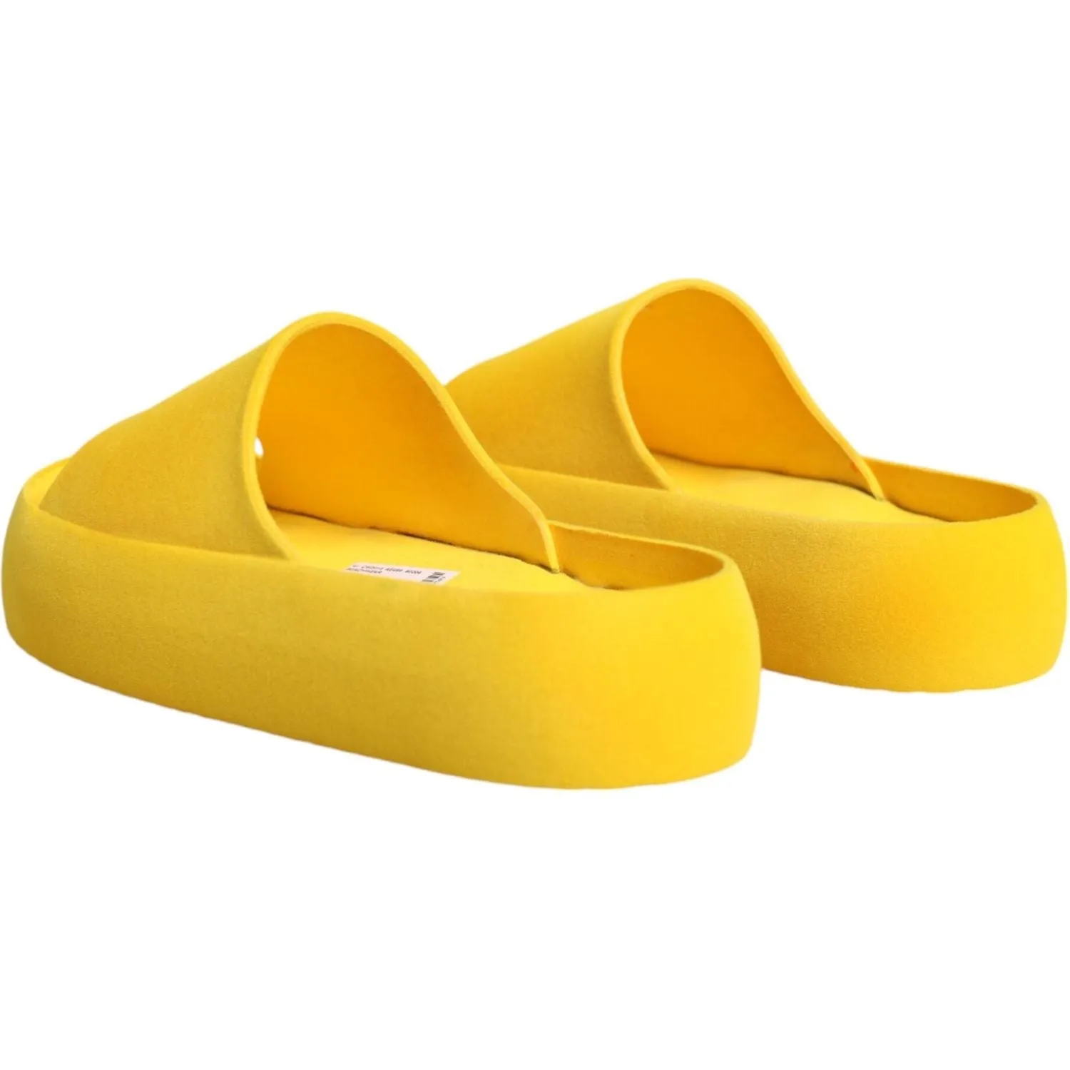 Dolce & Gabbana Yellow Rubber Slides Sandals Beachwear Shoes