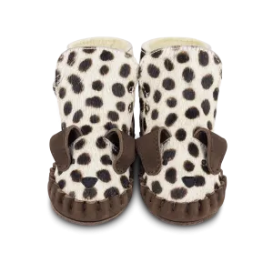 Donsje – Kapi Booties in Dalmatian Spotted Cow Hair