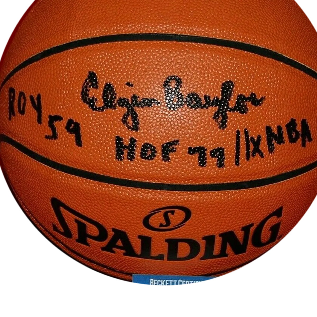 Elgin Baylor Los Angeles Lakers signed Basketball HOF 77 ROY 59 11X AS (Beckett COA)