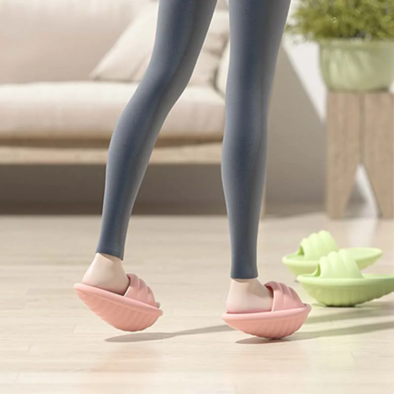 EVA Thick Sole Toning Shell Slippers for Leg Slimming & Hip Lifting - Ideal for Yoga & Fitness