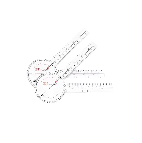 Ever Ready First Aid Plastic 8” Goniometer 360 Degree ISOM