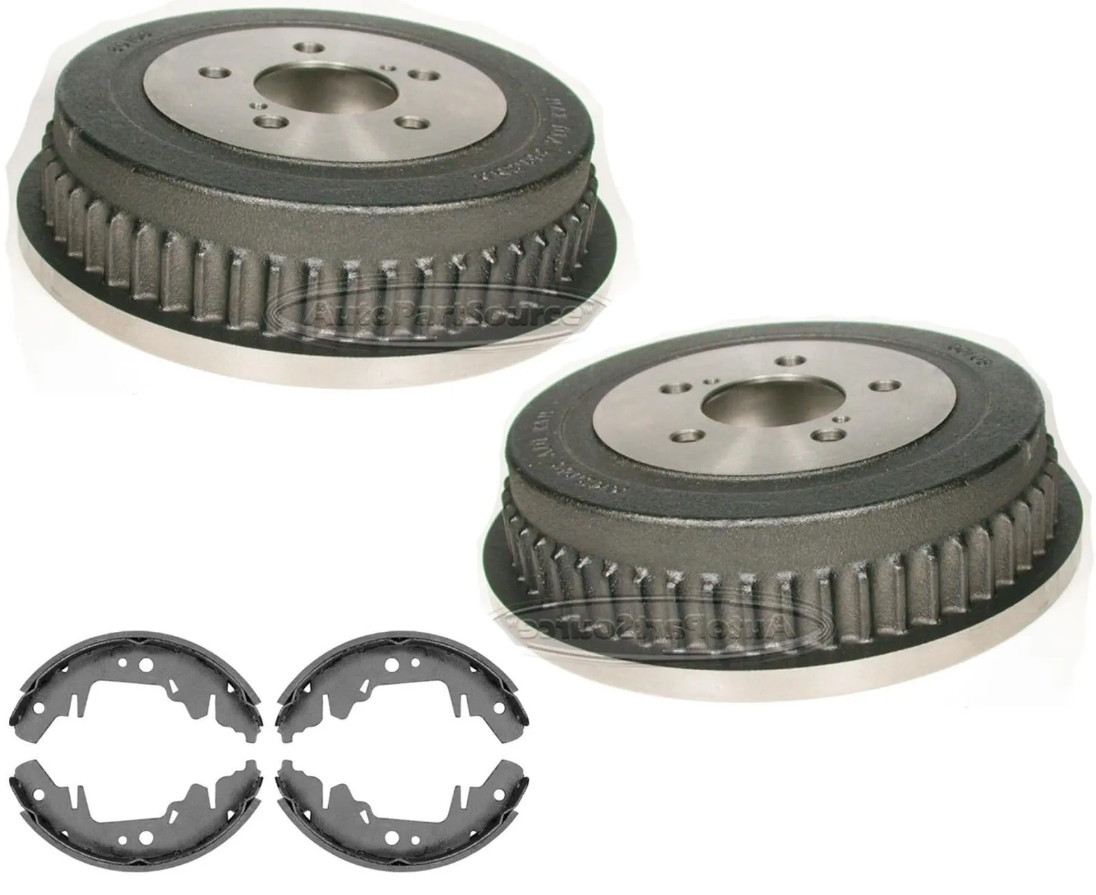 For 1996-2000 Town Country Caravan Voyager Brake Drums & Shoes W/ 15 Inch Rims