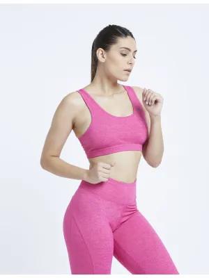 Fuscia Marl Hardcore Sports Bra