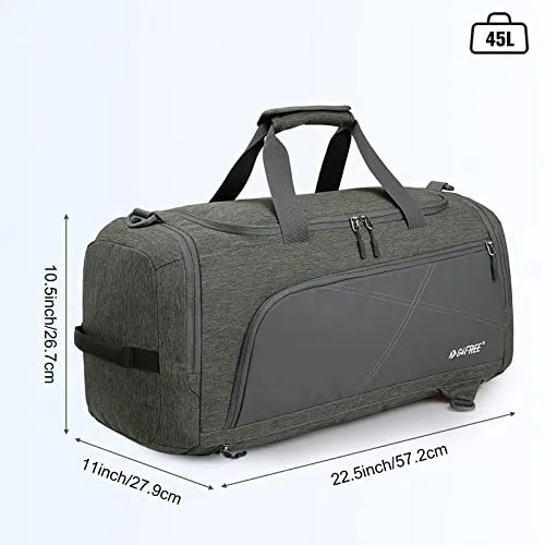 G4Free 45L 3-Way Duffle Backpack with Wet Pocket & Shoes Compartment