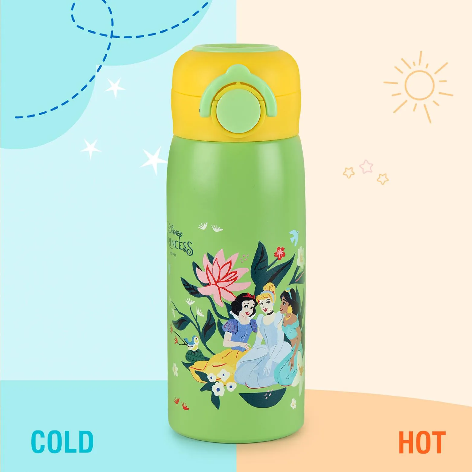 Giggle 3D Touch & Feel Designs One Click Push Thermosteel Flask, 380 ml