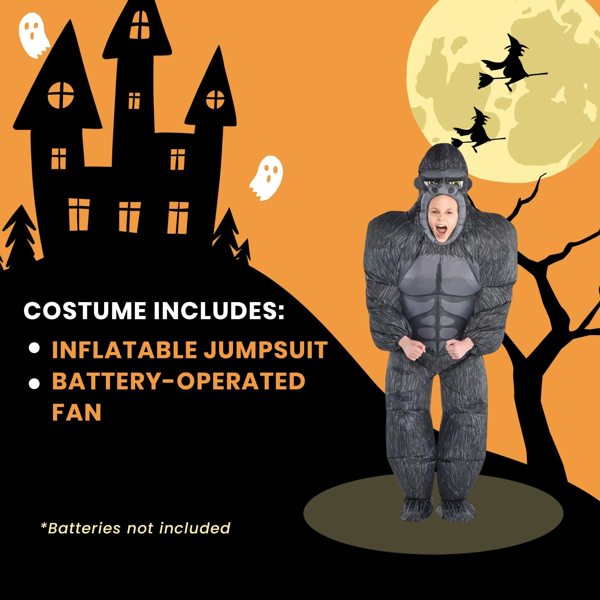 Gorilla Inflatable Child Costume | One Size Fits Most