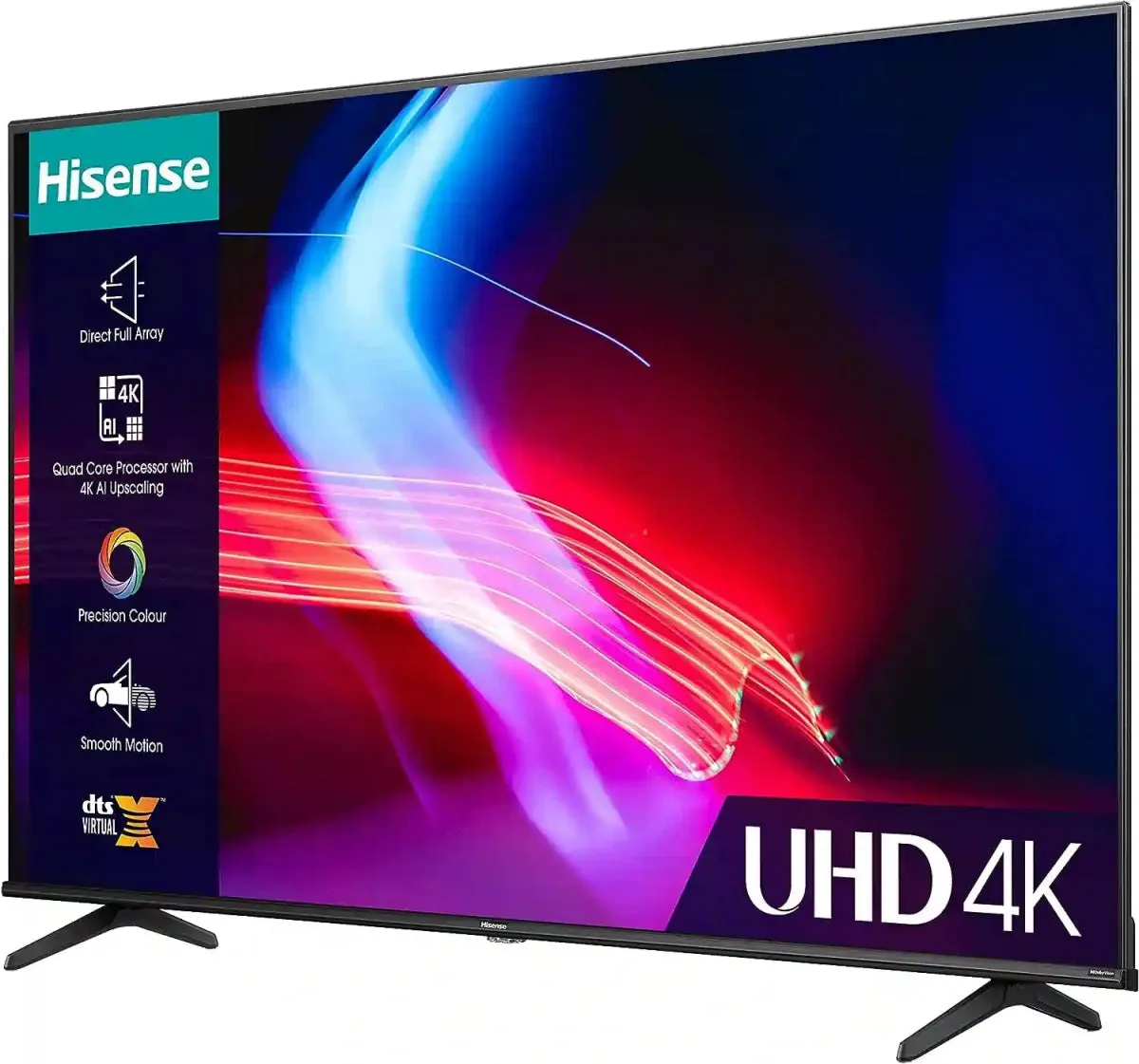 Hisense 55A6KTUK A6K 55" Ultra 4K HD DLED Smart TV - Black