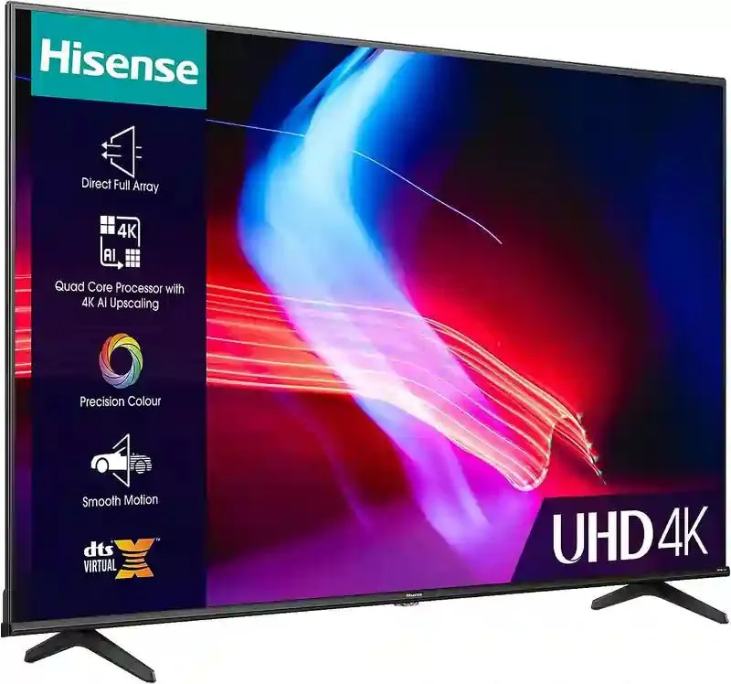 Hisense 55A6KTUK A6K 55" Ultra 4K HD DLED Smart TV - Black