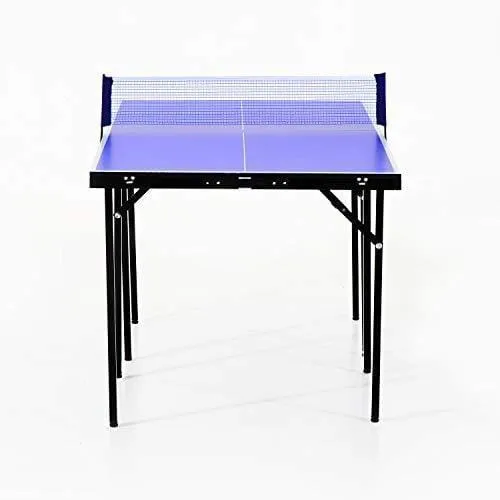 HOMCOM Folding Mini Compact Table Tennis Top Ping Pong Table Set