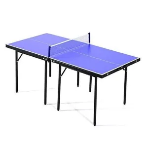 HOMCOM Folding Mini Compact Table Tennis Top Ping Pong Table Set