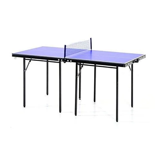 HOMCOM Folding Mini Compact Table Tennis Top Ping Pong Table Set